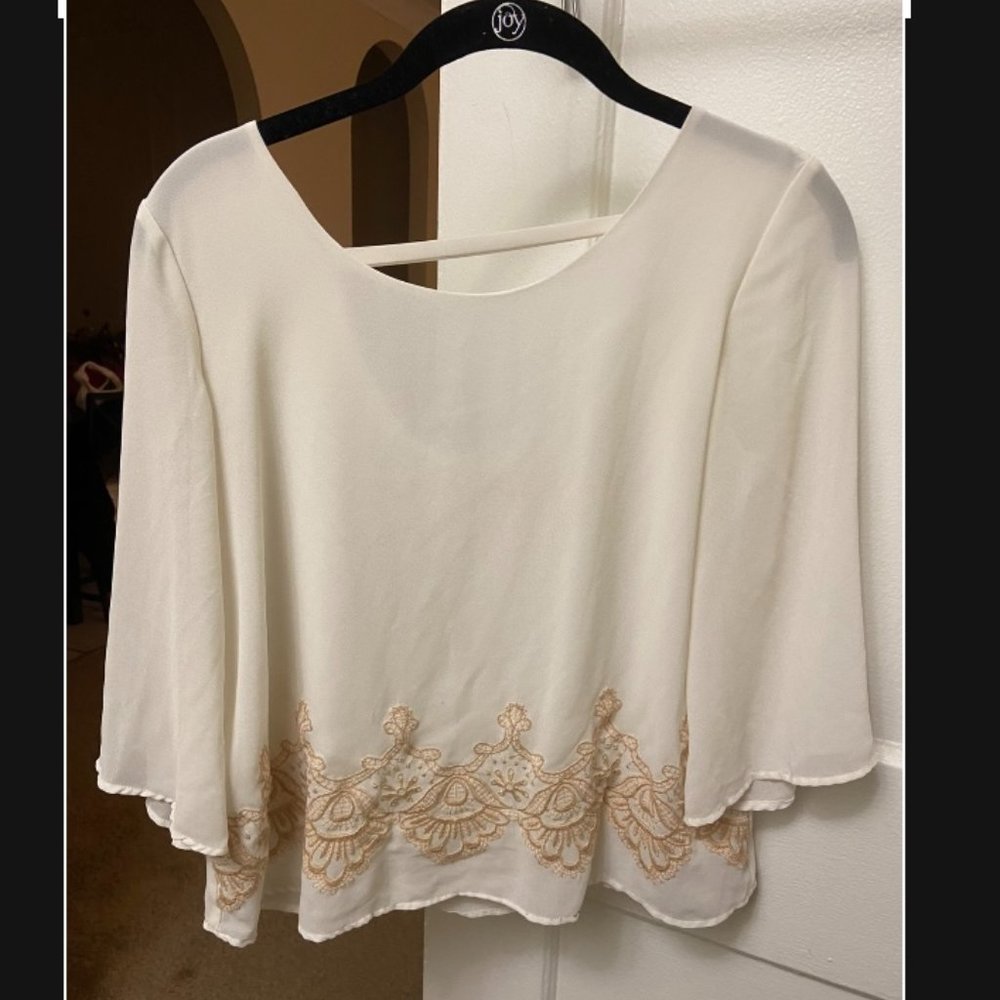 white blouse, flowy, small